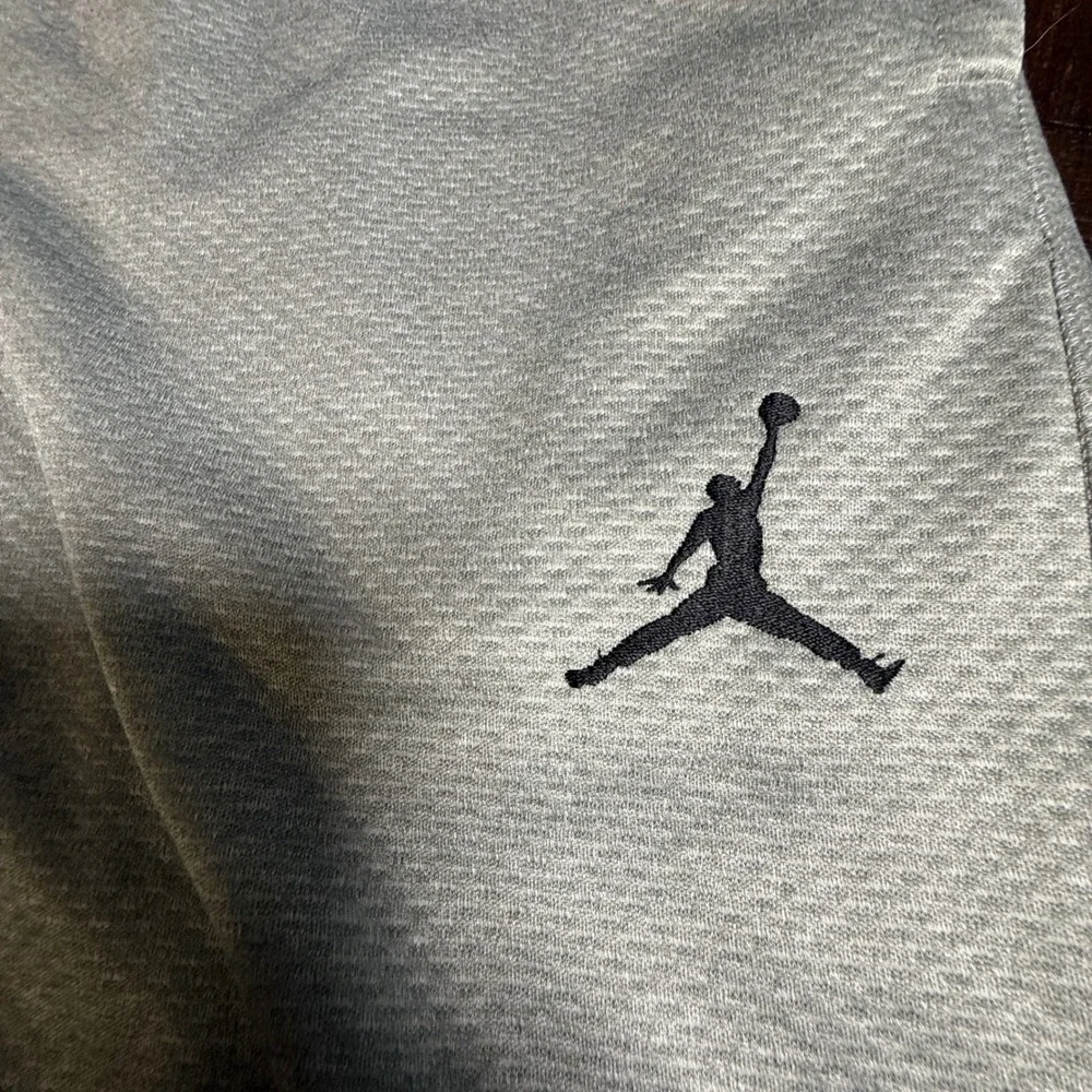 Jordan Mens Dri-FIT Mesh Athletic Pants Grey Jumpman Joggers 624268-063 Size S